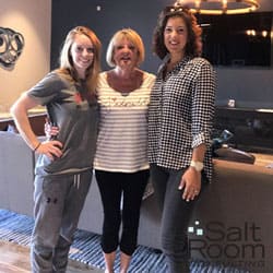 Ashley steiner owner of the salt room with the owners of the salt room saginaw wisconsin